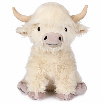 Giant White & Purple Highland Cow SnugglePal