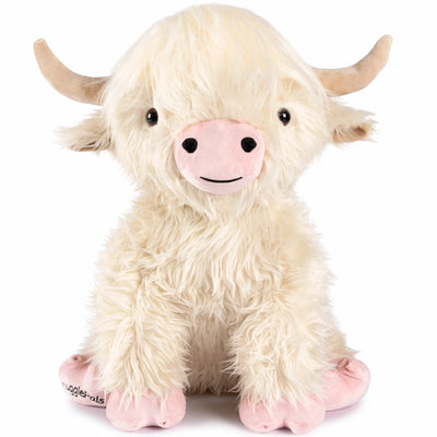 Giant White & Pink Highland Cow SnugglePal