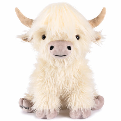 Jumbo White & Purple Highland Cow SnugglePal