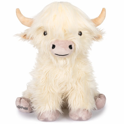Jumbo White & Purple Highland Cow SnugglePal