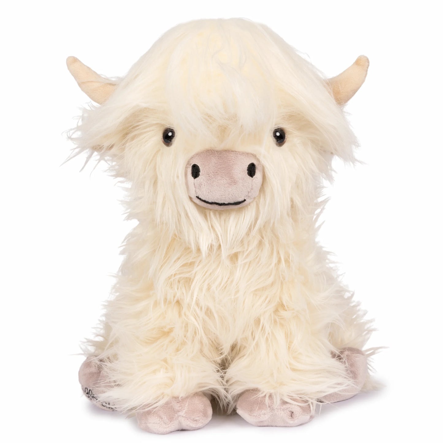 Mini White & Purple Highland Cow SnugglePal