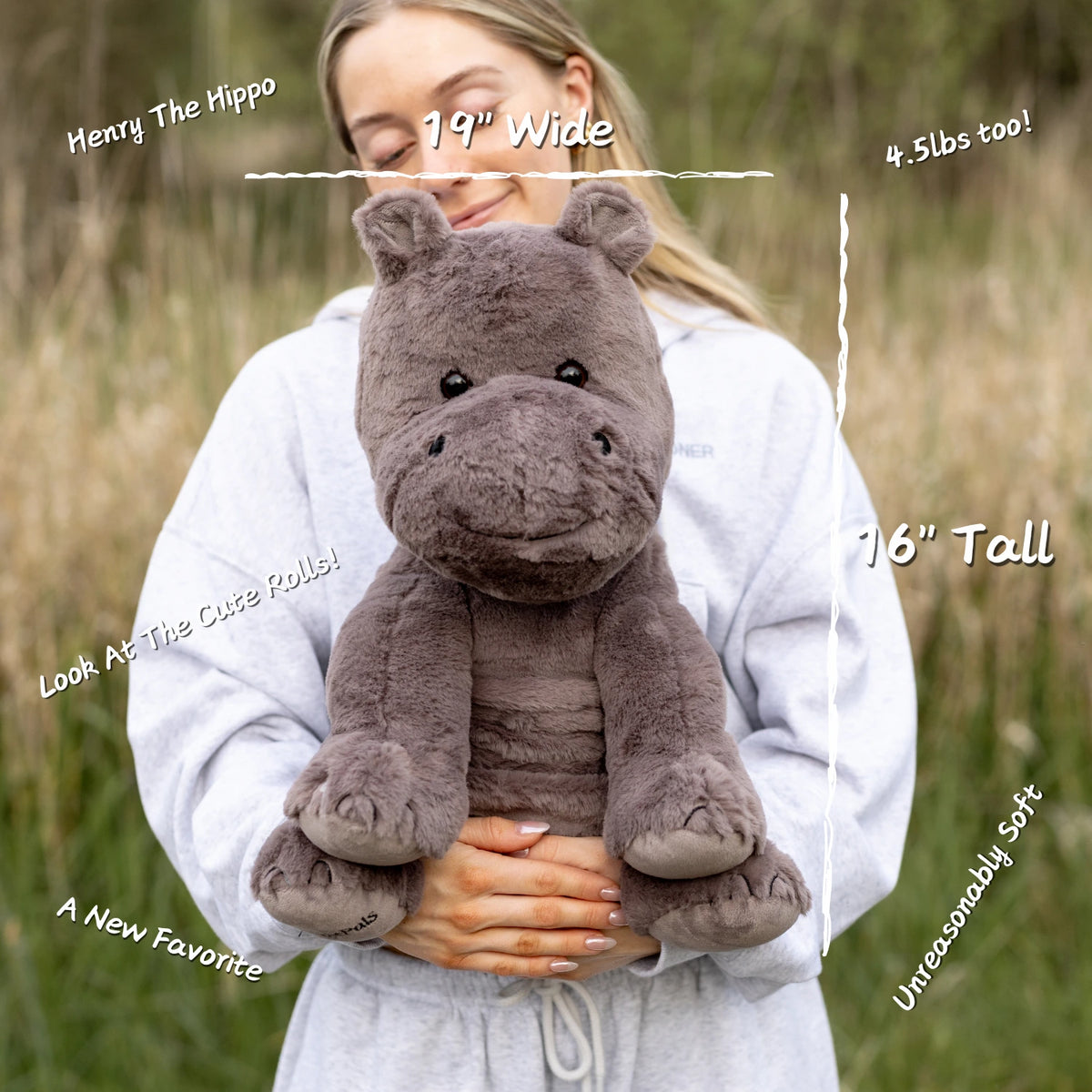 Jumbo Hippo SnugglePal