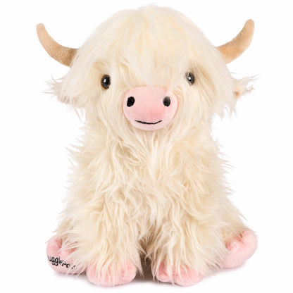 Mini White & Pink Highland Cow SnugglePal