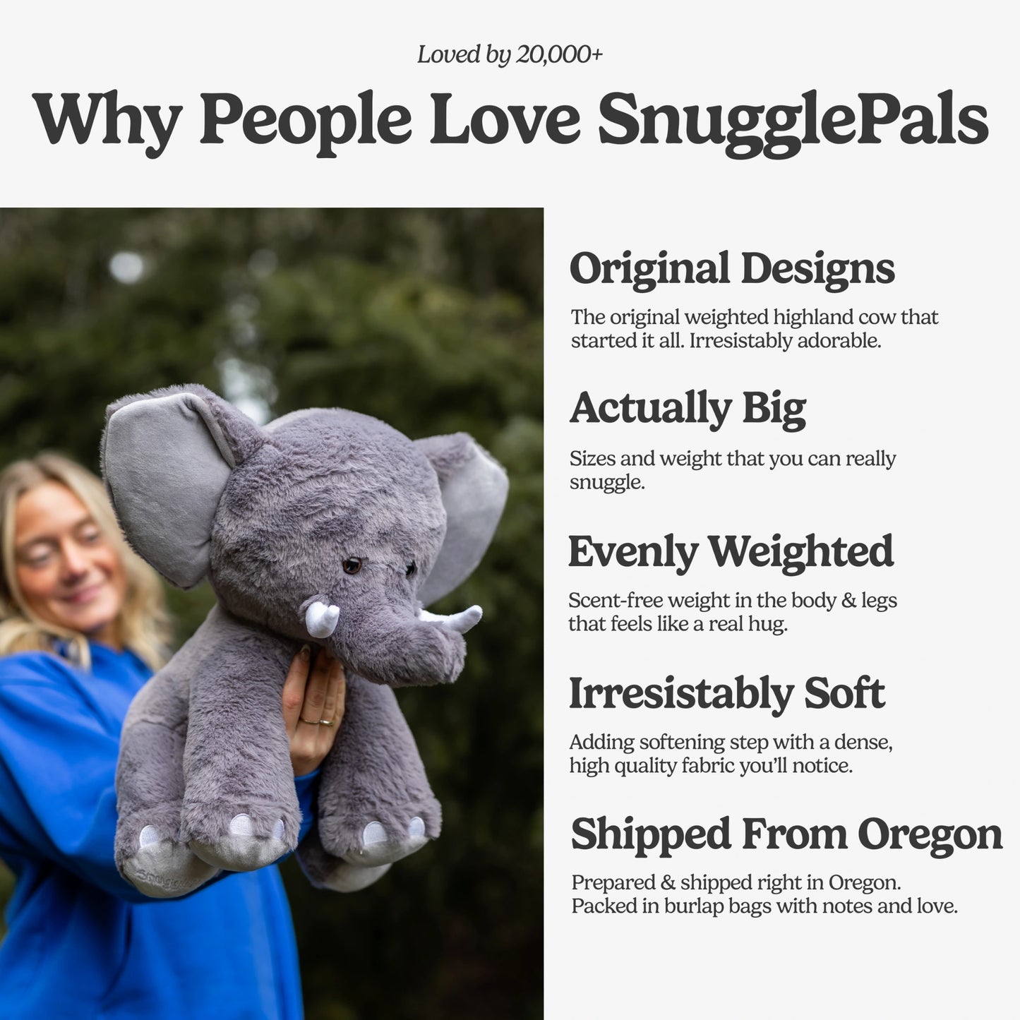 Jumbo Elephant SnugglePal