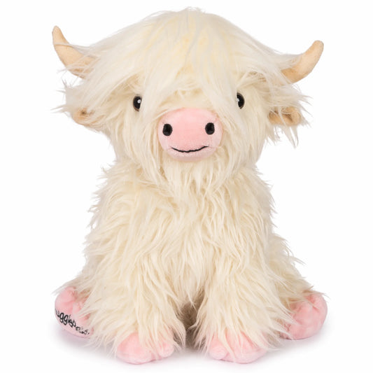 Mini White & Pink Highland Cow SnugglePal