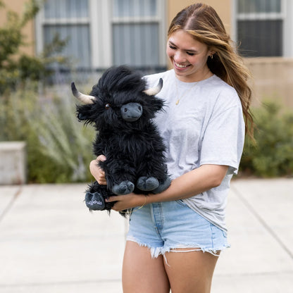 Jumbo Black Highland Cow SnugglePal