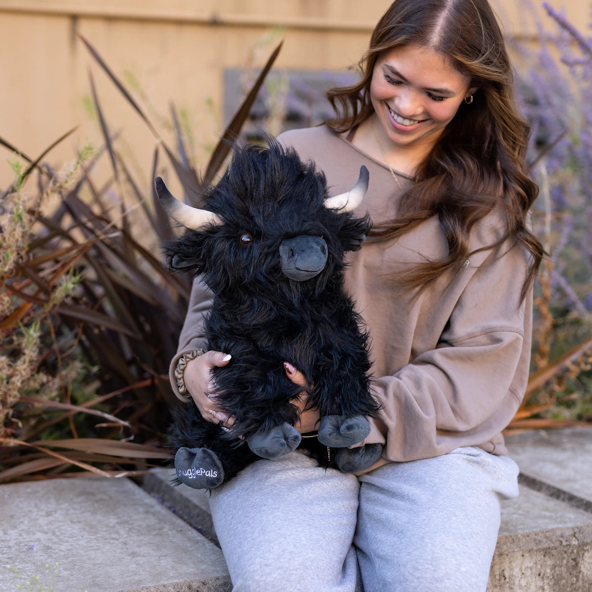 Jumbo Black Highland Cow SnugglePal