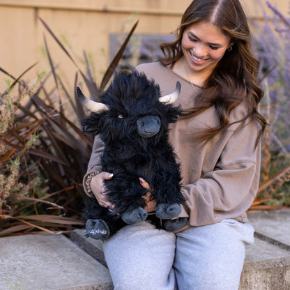 Jumbo Black Highland Cow SnugglePal
