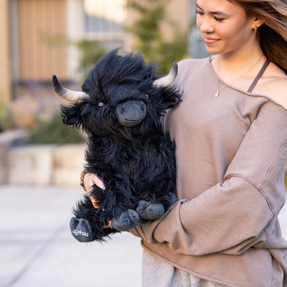 Jumbo Black Highland Cow SnugglePal