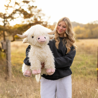 Giant White Highland Cow SnugglePal