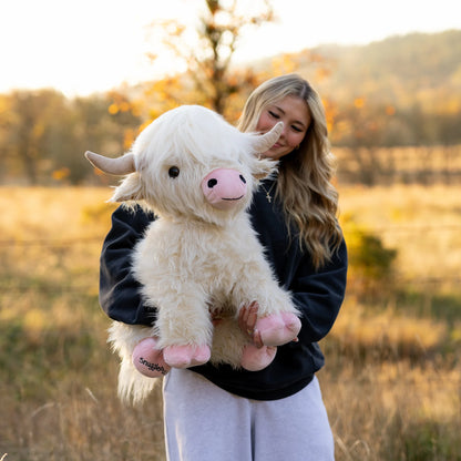 Giant White Highland Cow SnugglePal