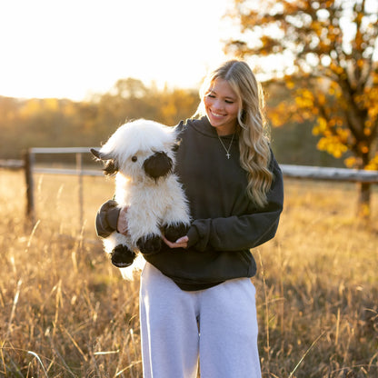 Jumbo White & Black Highland Cow SnugglePal
