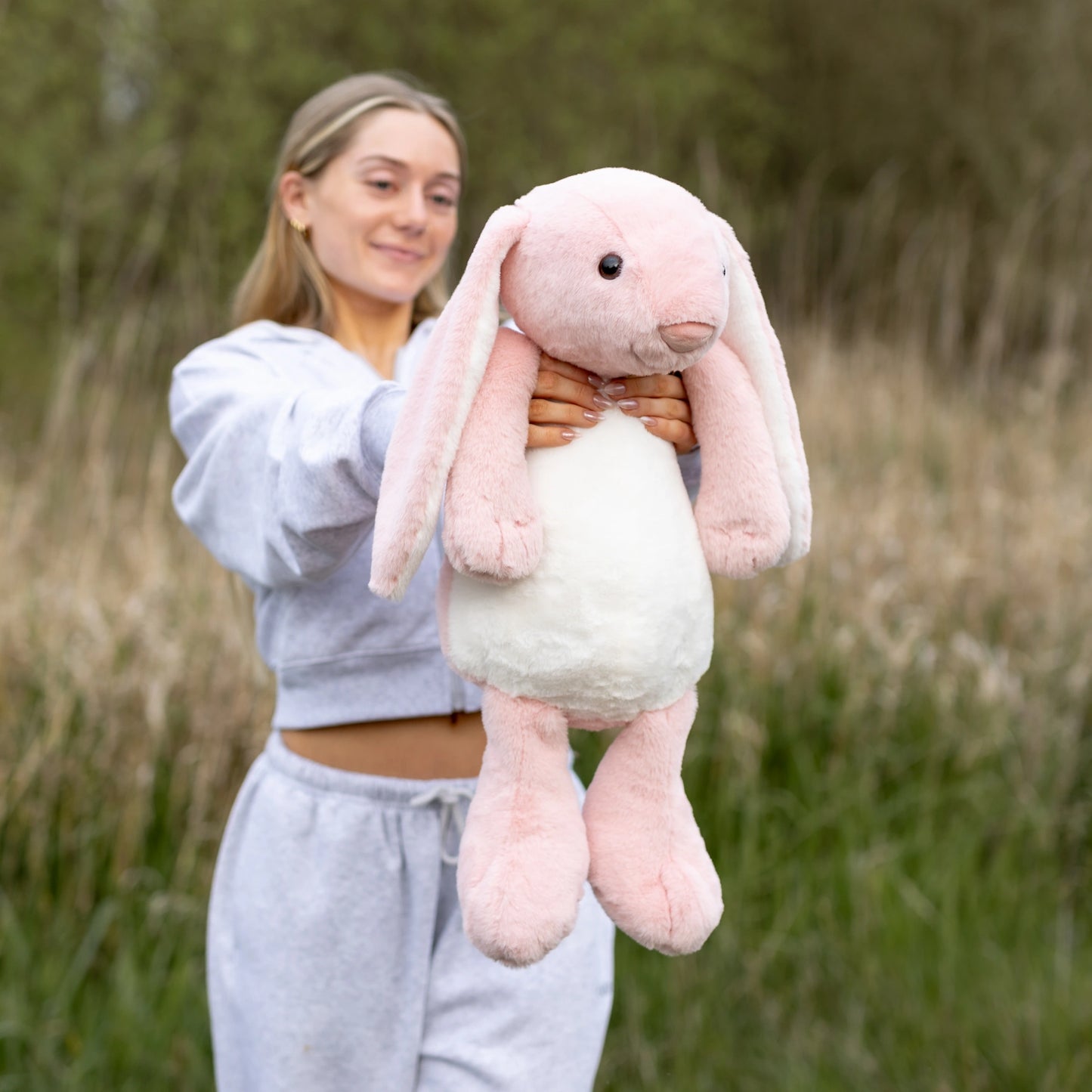 Jumbo Pink Bunny SnugglePal