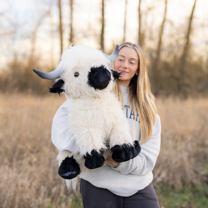 Giant White & Black Highland Cow SnugglePal
