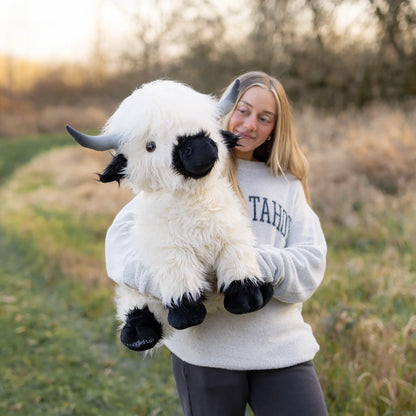 Giant White & Black Highland Cow SnugglePal