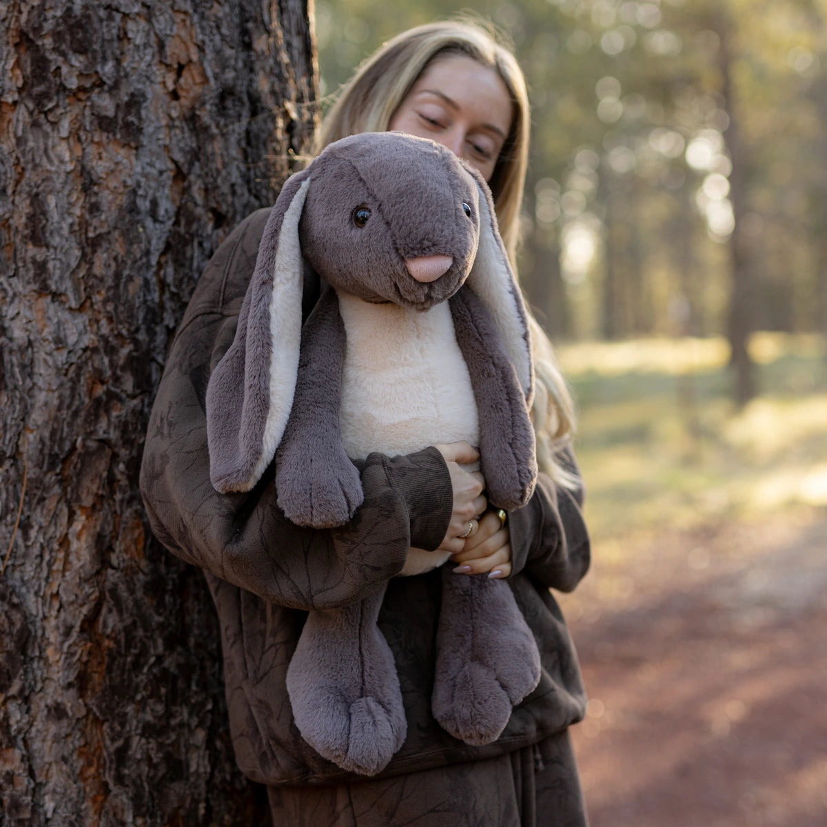 Jumbo Grey & White Bunny
