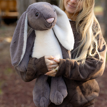 Jumbo Grey & White Bunny