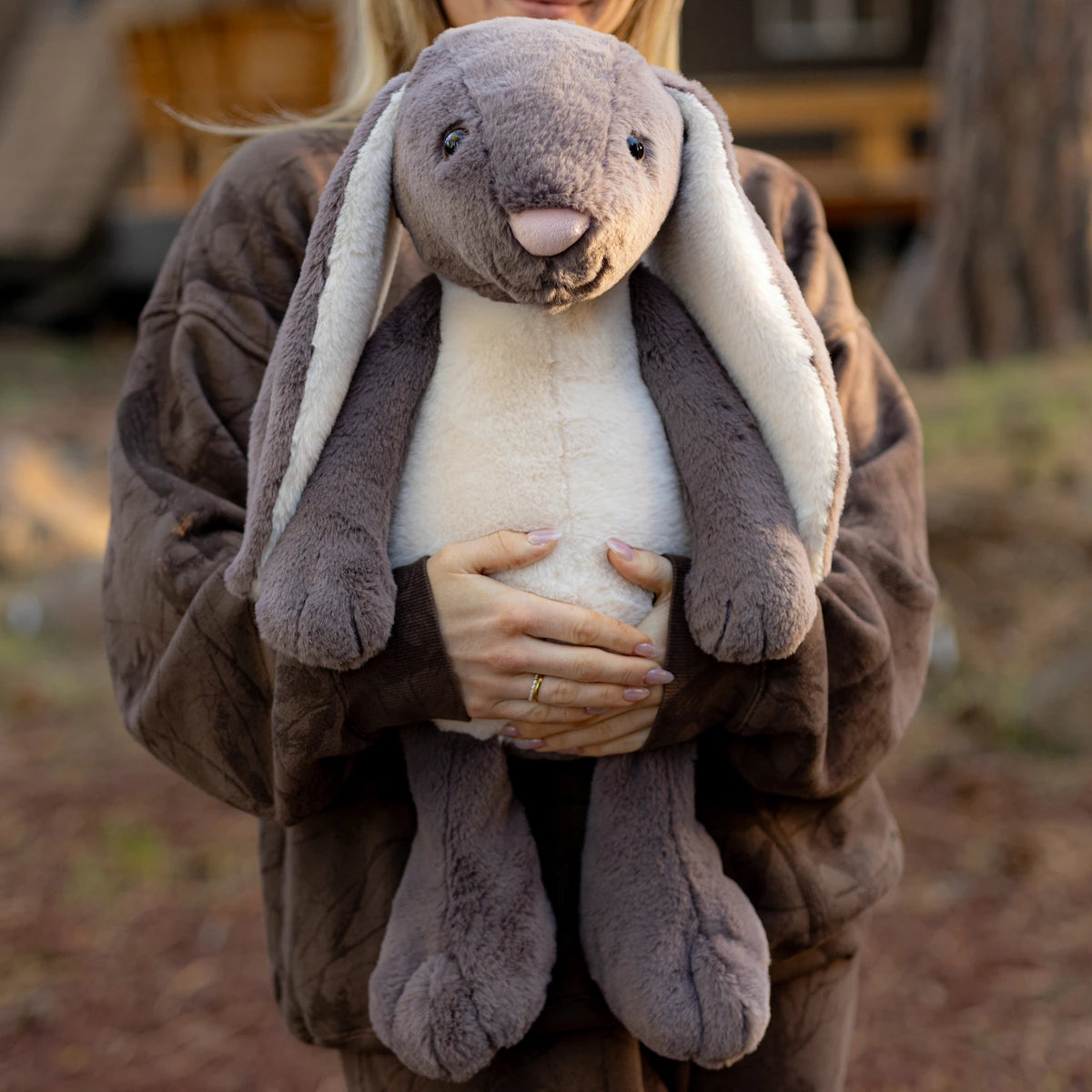 Jumbo Grey & White Bunny