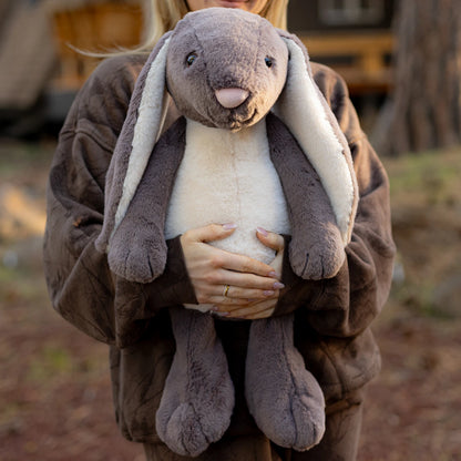 Jumbo Grey & White Bunny