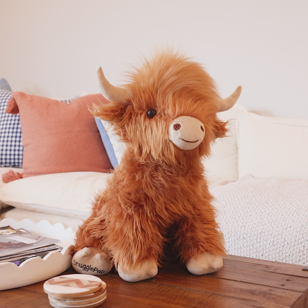 SnugglePals Highland Cow Stuffed Animal | Jumbo Sized | 16